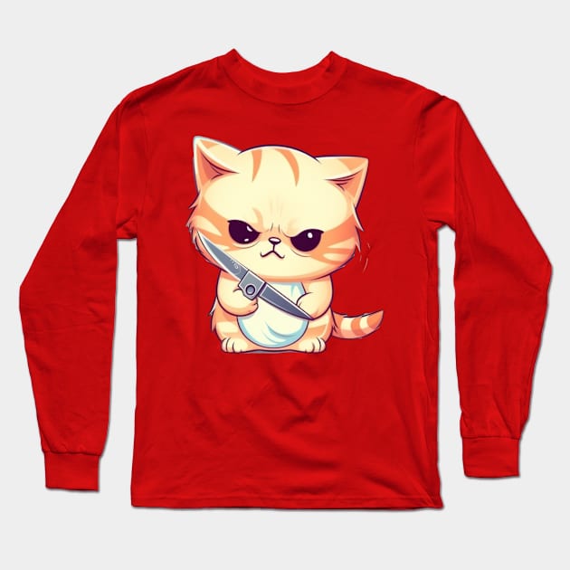 Cute Kitty: The Magic Combination" Long Sleeve T-Shirt by Yurii